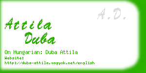 attila duba business card